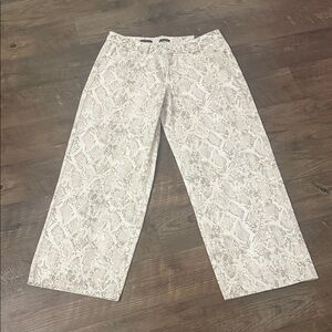 Denim Snake Print Wide-Leg Pants - wild fable sz12